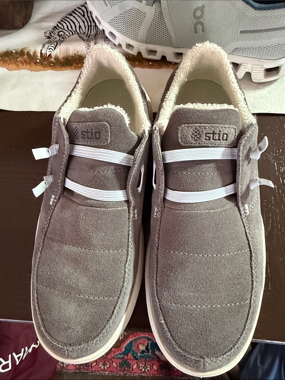 “STIO COLTER” Grey suede Shoes with Fleece Lining NWOT